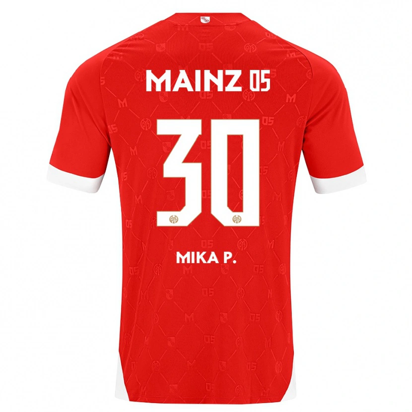 Danxen Niño Camiseta Mika Preßler #30 Rojo Blanco 1ª Equipación 2026/27 La Camisa México