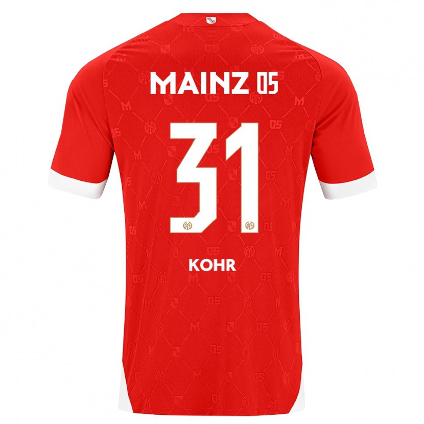 Danxen Niño Camiseta Dominik Kohr #31 Rojo Blanco 1ª Equipación 2026/27 La Camisa México