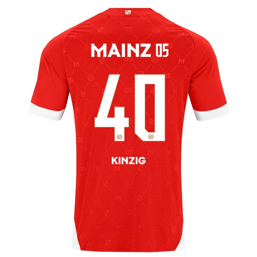 Danxen Niño Camiseta Maximilian Kinzig #40 Rojo Blanco 1ª Equipación 2026/27 La Camisa México