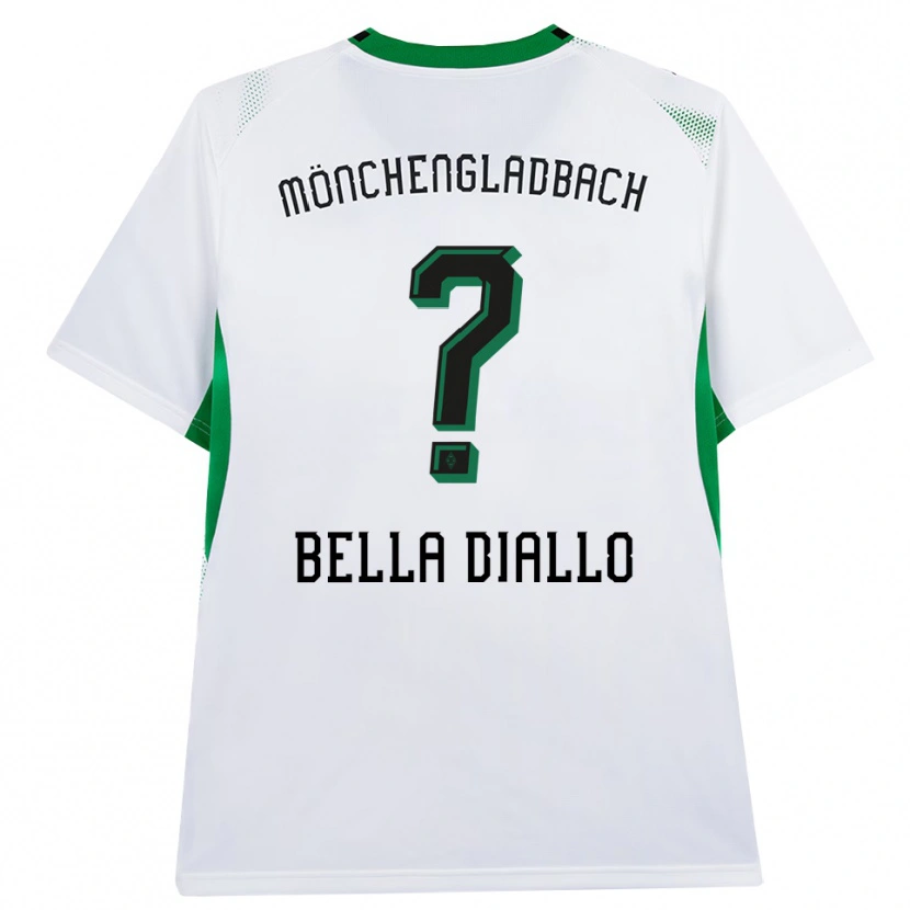 Danxen Niño Camiseta Oumar Bella Diallo #0 Blanco Negro Verde 1ª Equipación 2026/27 La Camisa México