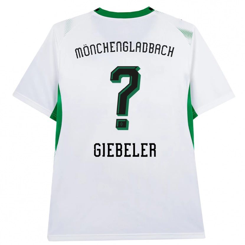 Danxen Niño Camiseta Benno Giebeler #0 Blanco Negro Verde 1ª Equipación 2026/27 La Camisa México