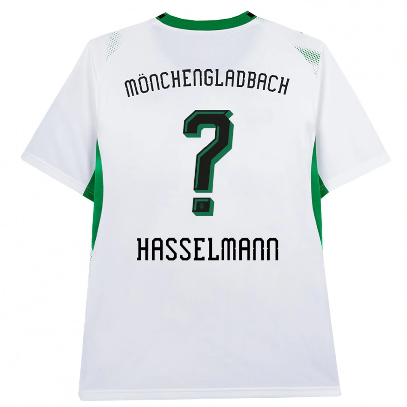 Danxen Niño Camiseta Nina Hasselmann #0 Blanco Negro Verde 1ª Equipación 2026/27 La Camisa México