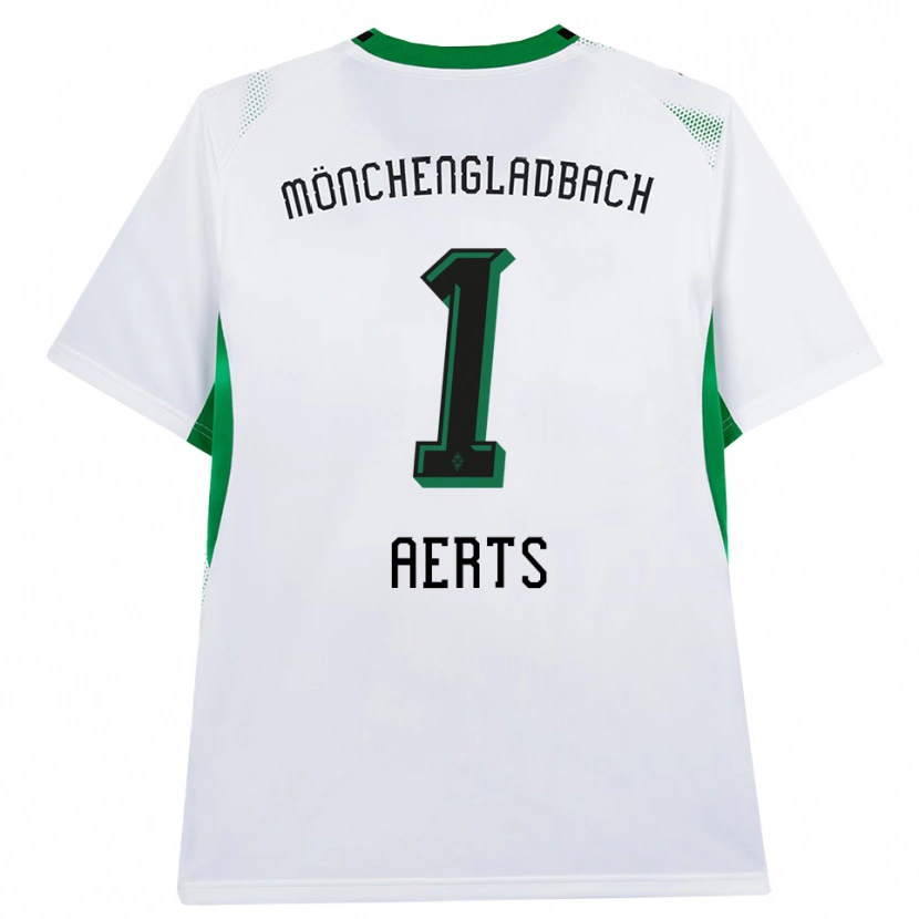 Danxen Niño Camiseta Liv Aerts #1 Blanco Negro Verde 1ª Equipación 2026/27 La Camisa México