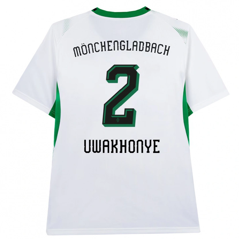 Danxen Niño Camiseta Joel Uwakhonye #2 Blanco Negro Verde 1ª Equipación 2026/27 La Camisa México