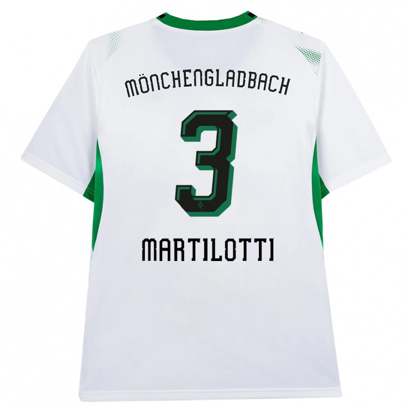 Danxen Niño Camiseta Francesco Martilotti #3 Blanco Negro Verde 1ª Equipación 2026/27 La Camisa México