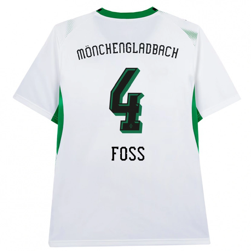 Danxen Niño Camiseta Jonathan Foss #4 Blanco Negro Verde 1ª Equipación 2026/27 La Camisa México