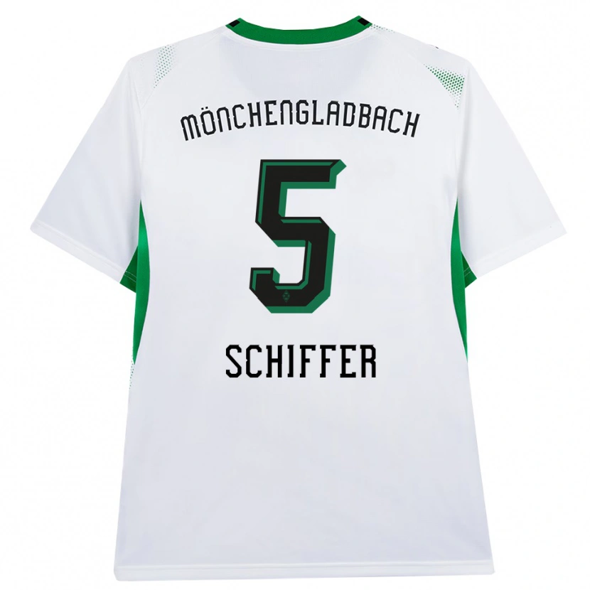 Danxen Niño Camiseta Ben Schiffer #5 Blanco Negro Verde 1ª Equipación 2026/27 La Camisa México