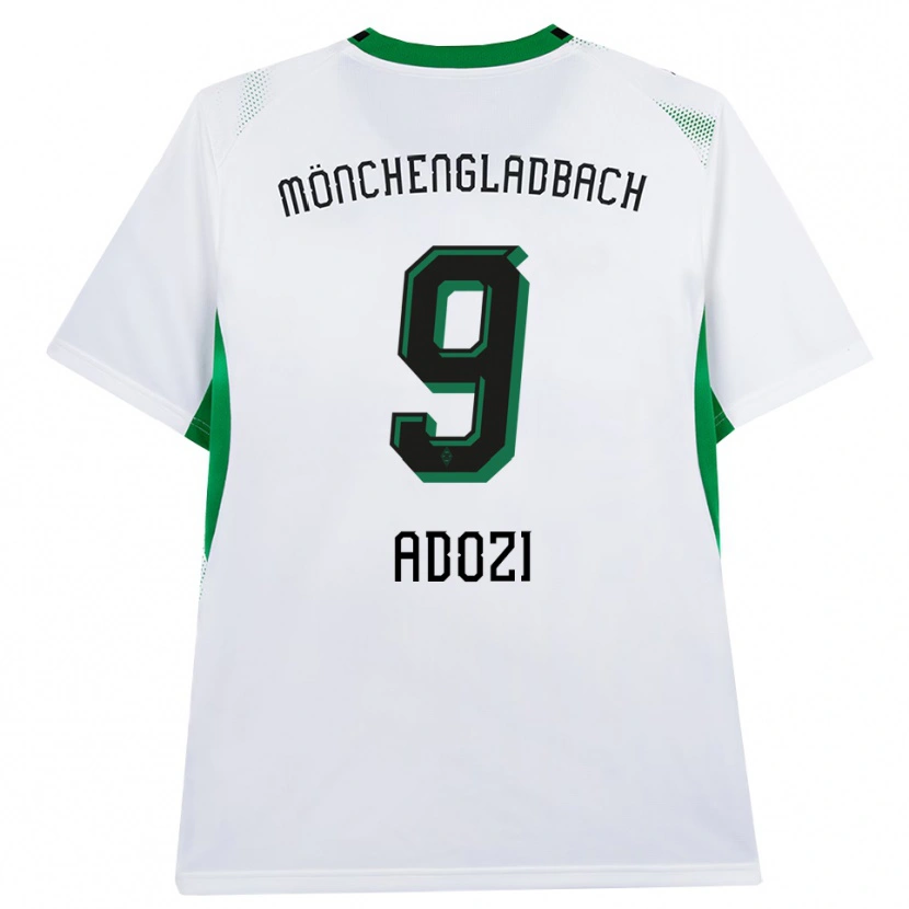 Danxen Niño Camiseta Justin Adozi #9 Blanco Negro Verde 1ª Equipación 2026/27 La Camisa México