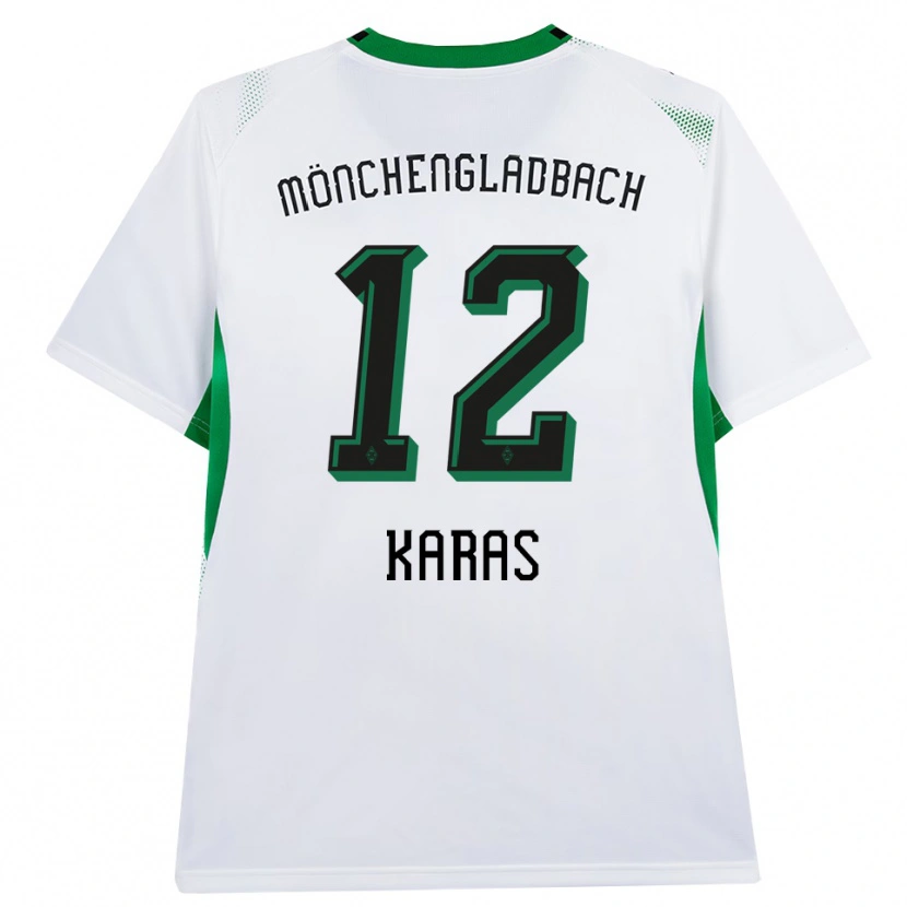 Danxen Niño Camiseta Rafael Karas #12 Blanco Negro Verde 1ª Equipación 2026/27 La Camisa México