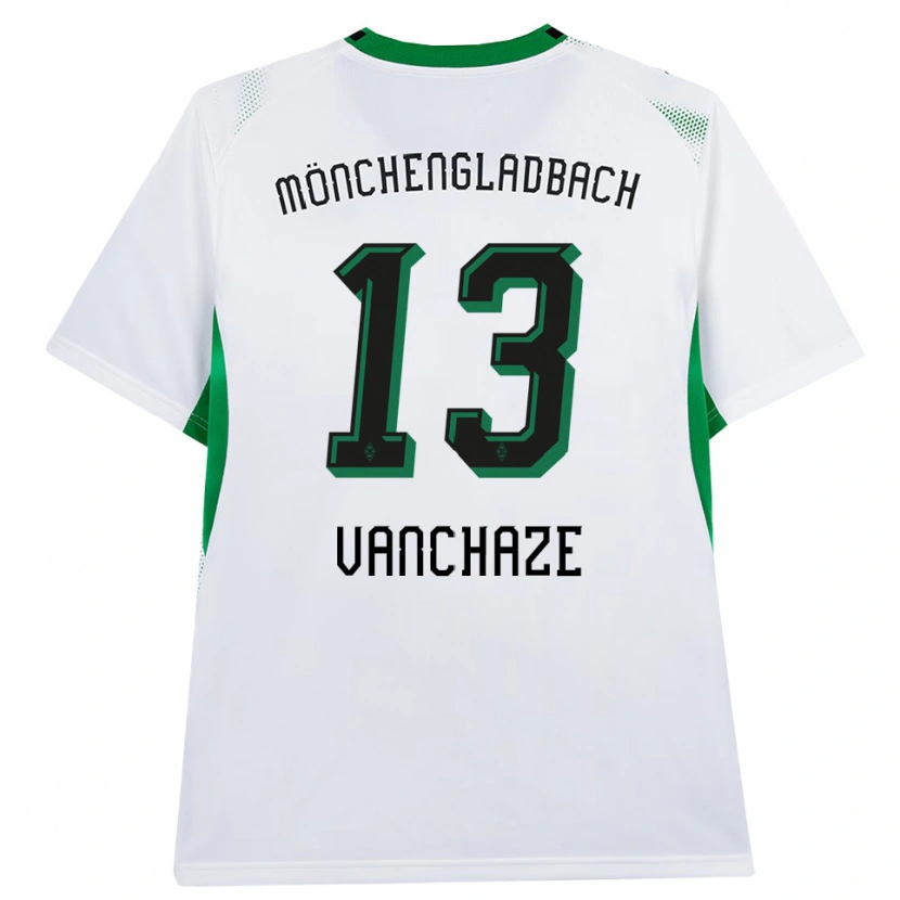 Danxen Niño Camiseta Charly Vanchaze #13 Blanco Negro Verde 1ª Equipación 2026/27 La Camisa México