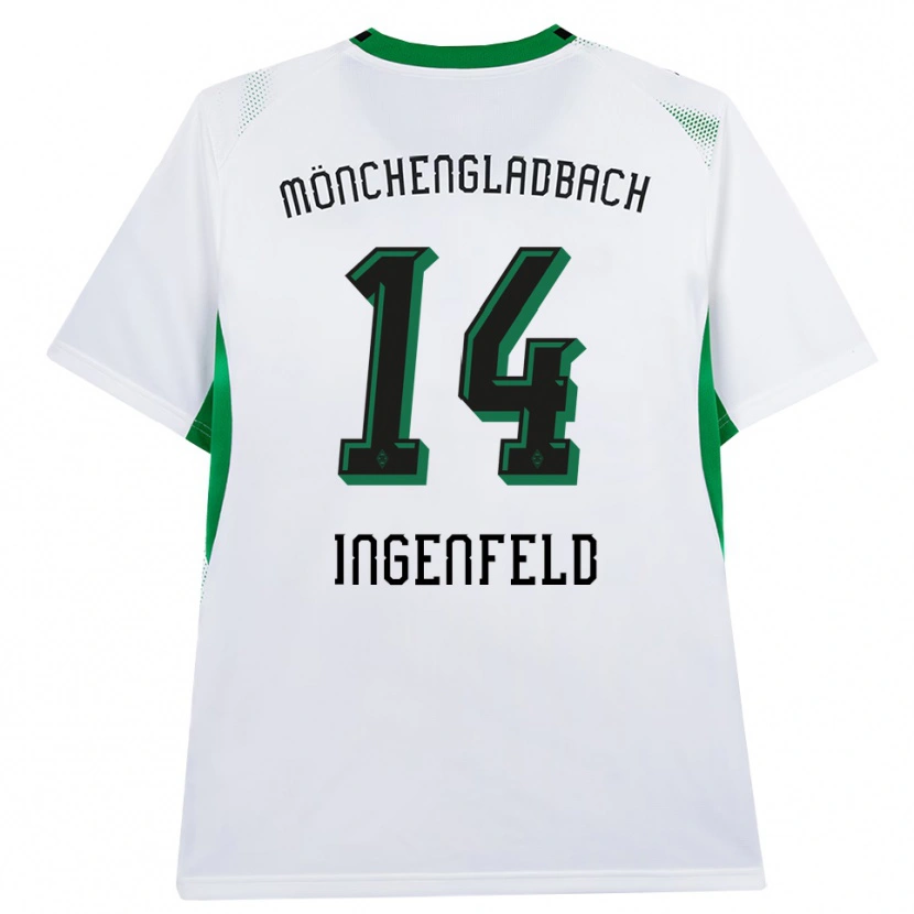 Danxen Niño Camiseta Paul Ingenfeld #14 Blanco Negro Verde 1ª Equipación 2026/27 La Camisa México