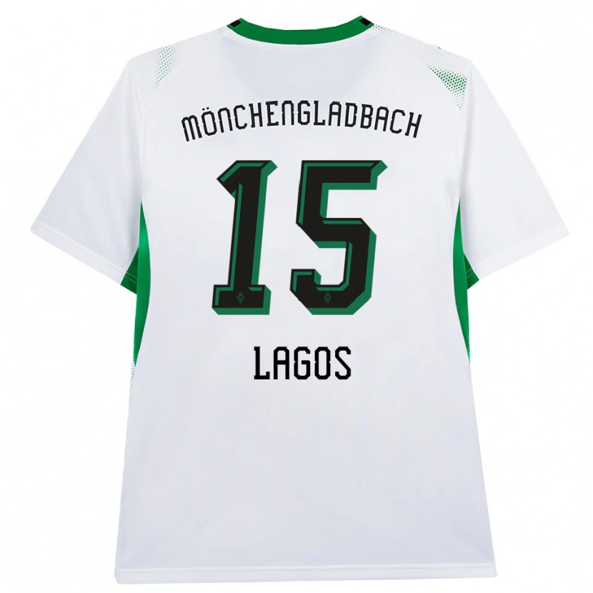Danxen Niño Camiseta Maxim Lagos #15 Blanco Negro Verde 1ª Equipación 2026/27 La Camisa México