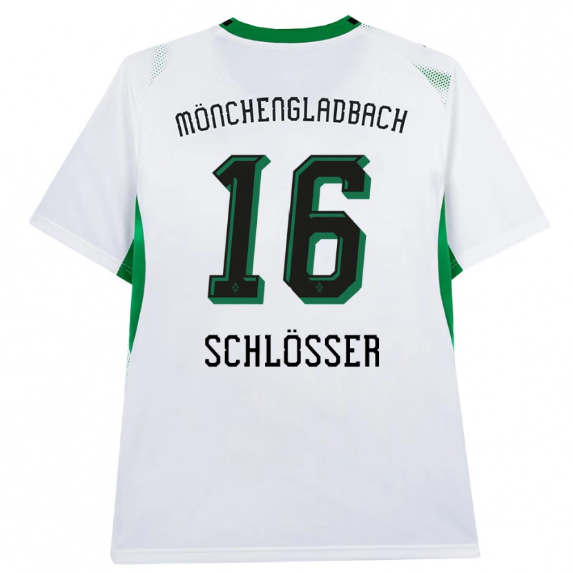 Danxen Niño Camiseta Felix Schlößer #16 Blanco Negro Verde 1ª Equipación 2026/27 La Camisa México