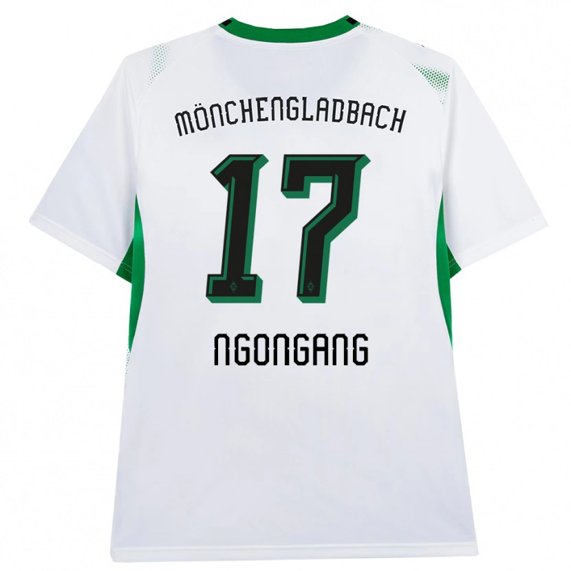 Danxen Niño Camiseta Johann Ngongang #17 Blanco Negro Verde 1ª Equipación 2026/27 La Camisa México