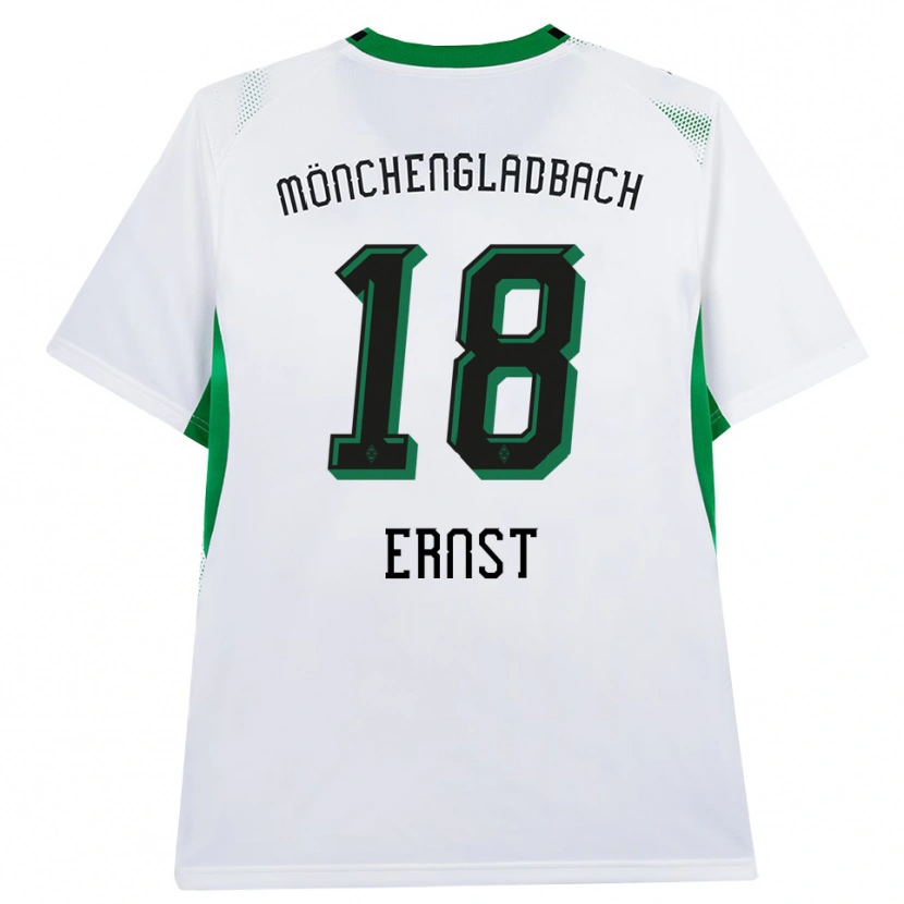 Danxen Niño Camiseta Jesse Ernst #18 Blanco Negro Verde 1ª Equipación 2026/27 La Camisa México