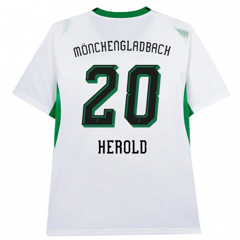 Danxen Niño Camiseta David Herold #20 Blanco Negro Verde 1ª Equipación 2026/27 La Camisa México