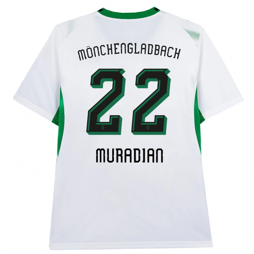Danxen Niño Camiseta Artem Muradyan #22 Blanco Negro Verde 1ª Equipación 2026/27 La Camisa México