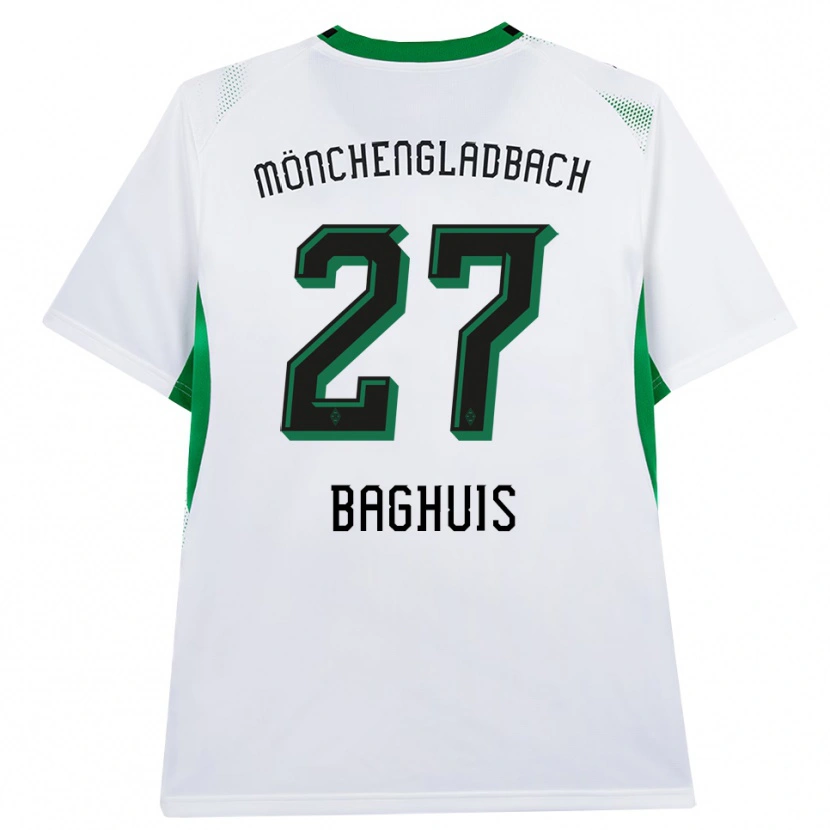 Danxen Niño Camiseta Chantal Baghuis #27 Blanco Negro Verde 1ª Equipación 2026/27 La Camisa México