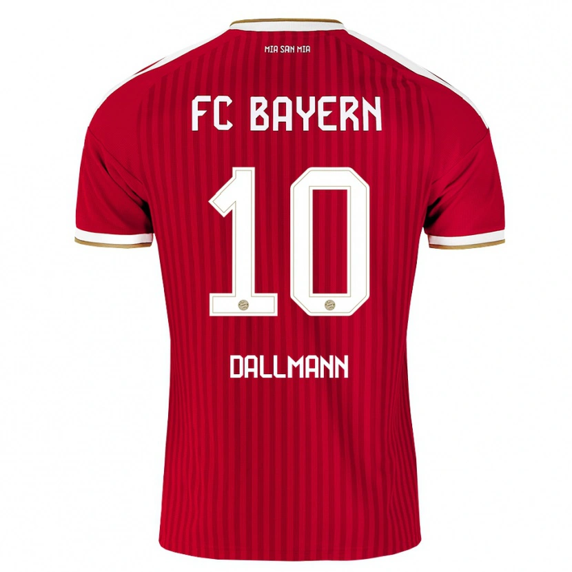 Danxen Niño Camiseta Linda Dallmann #10 Rojo Blanco Azul 1ª Equipación 2026/27 La Camisa México