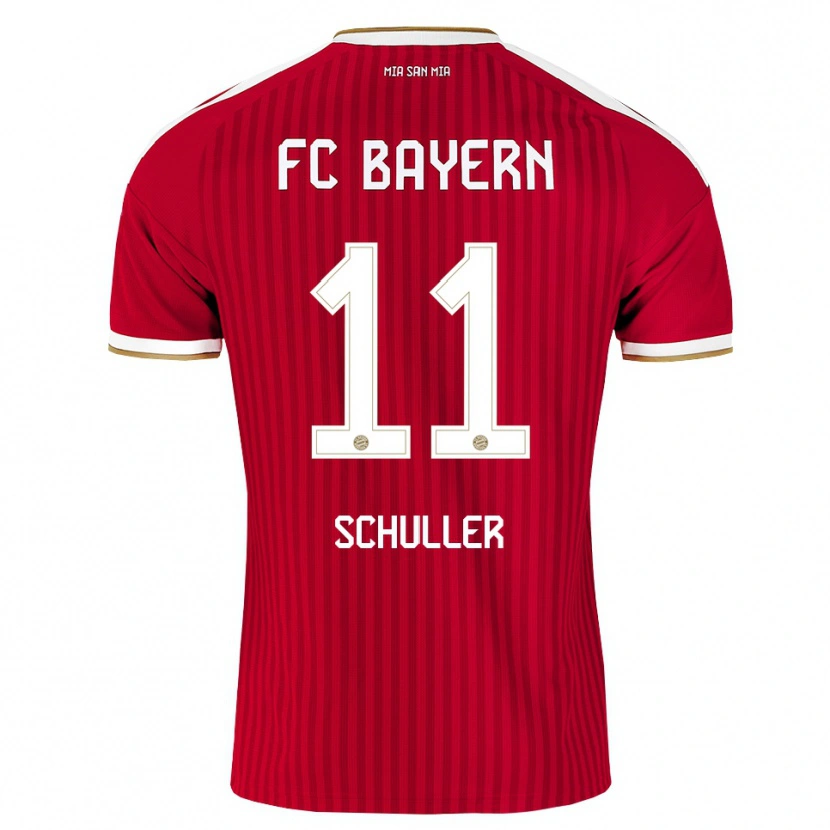 Danxen Niño Camiseta Lea Schuller #11 Rojo Blanco Azul 1ª Equipación 2026/27 La Camisa México