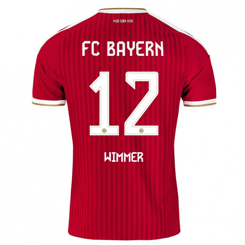 Danxen Niño Camiseta Benedikt Wimmer #12 Rojo Blanco Azul 1ª Equipación 2026/27 La Camisa México