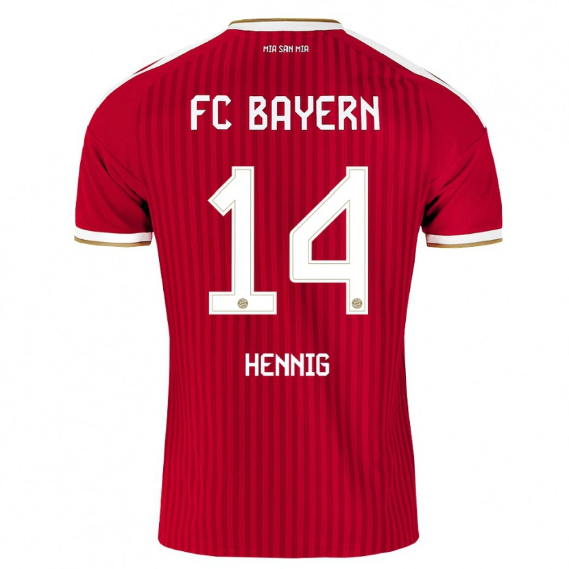 Danxen Niño Camiseta Maximilian Hennig #14 Rojo Blanco Azul 1ª Equipación 2026/27 La Camisa México