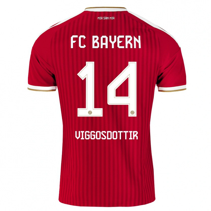 Danxen Niño Camiseta Glodis Perla Viggosdottir #14 Rojo Blanco Azul 1ª Equipación 2026/27 La Camisa México