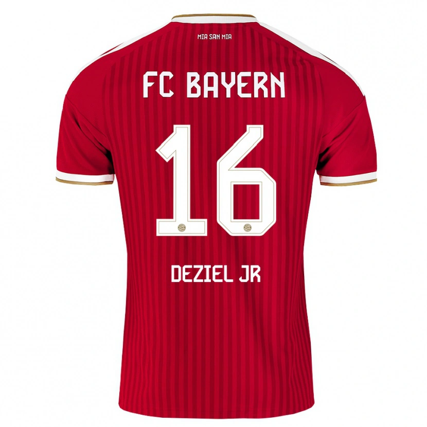 Danxen Niño Camiseta Robert Deziel Jr #16 Rojo Blanco Azul 1ª Equipación 2026/27 La Camisa México