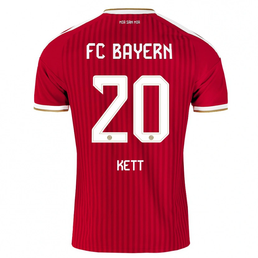 Danxen Niño Camiseta Franziska Kett #20 Rojo Blanco Azul 1ª Equipación 2026/27 La Camisa México