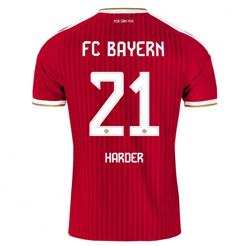 Danxen Niño Camiseta Pernille Harder #21 Rojo Blanco Azul 1ª Equipación 2026/27 La Camisa México