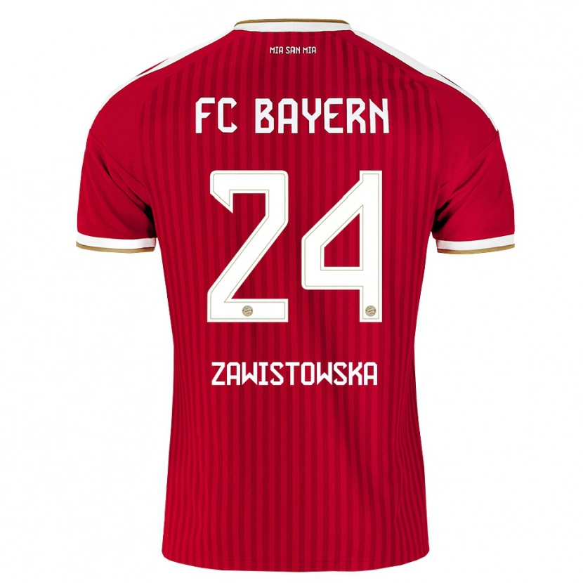 Danxen Niño Camiseta Weronika Zawistowska #24 Rojo Blanco Azul 1ª Equipación 2026/27 La Camisa México