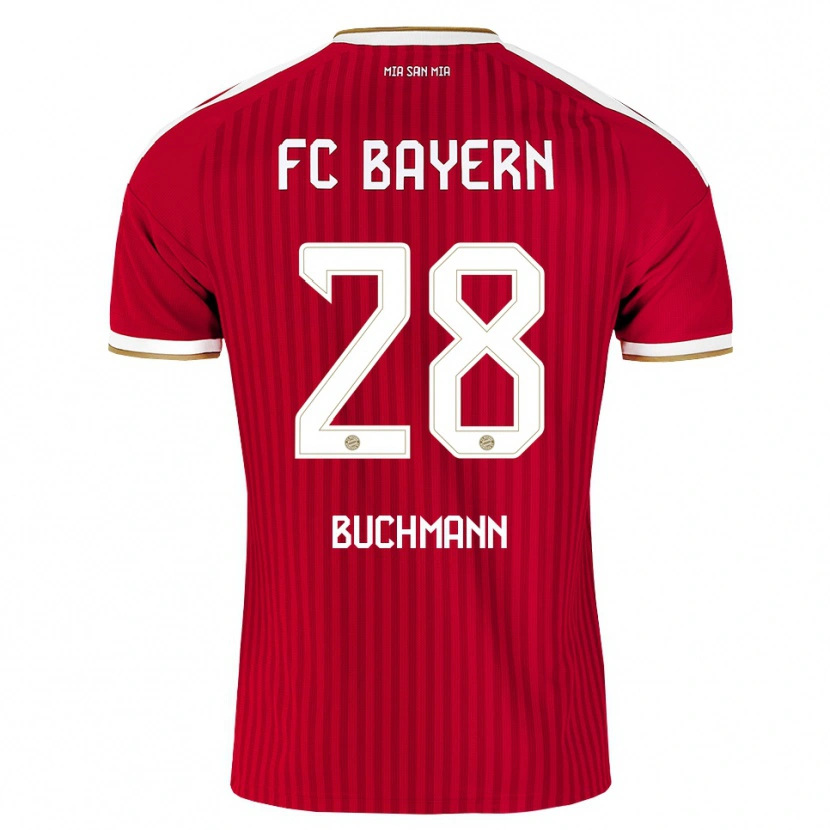 Danxen Niño Camiseta Tarek Buchmann #28 Rojo Blanco Azul 1ª Equipación 2026/27 La Camisa México