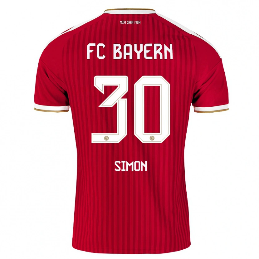 Danxen Niño Camiseta Carolin Simon #30 Rojo Blanco Azul 1ª Equipación 2026/27 La Camisa México