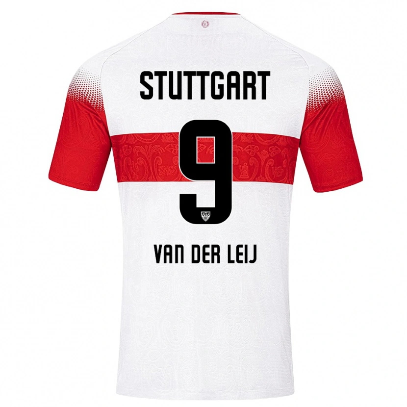 Danxen Niño Camiseta Tim Van Der Leij #9 Blanco Rojo Amarillo 1ª Equipación 2026/27 La Camisa México