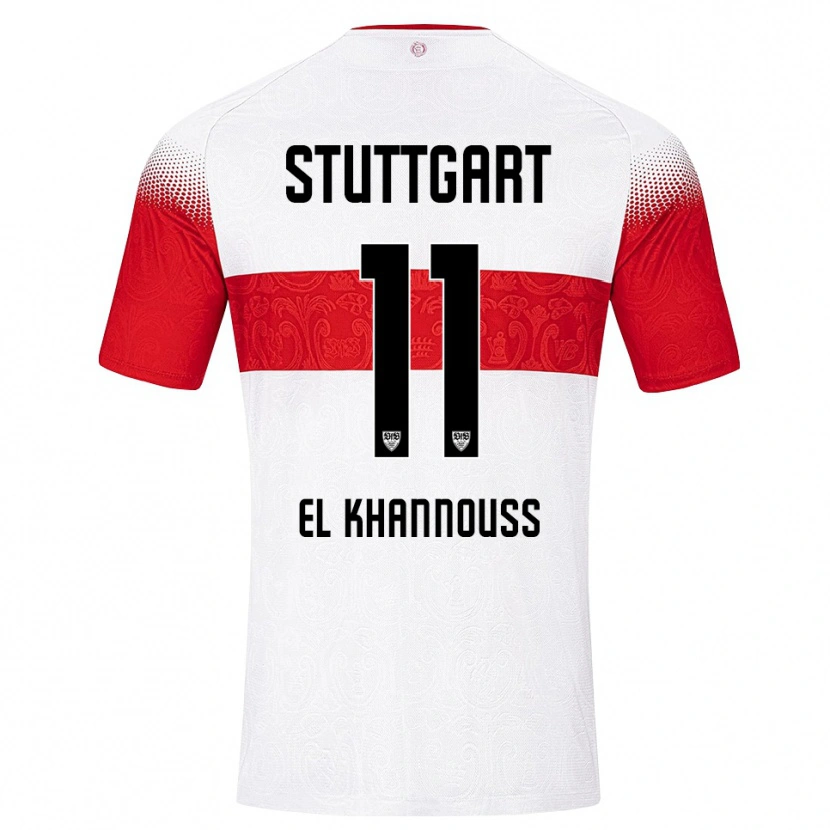 Danxen Niño Camiseta Bilal El Khannouss #11 Blanco Rojo Amarillo 1ª Equipación 2026/27 La Camisa México