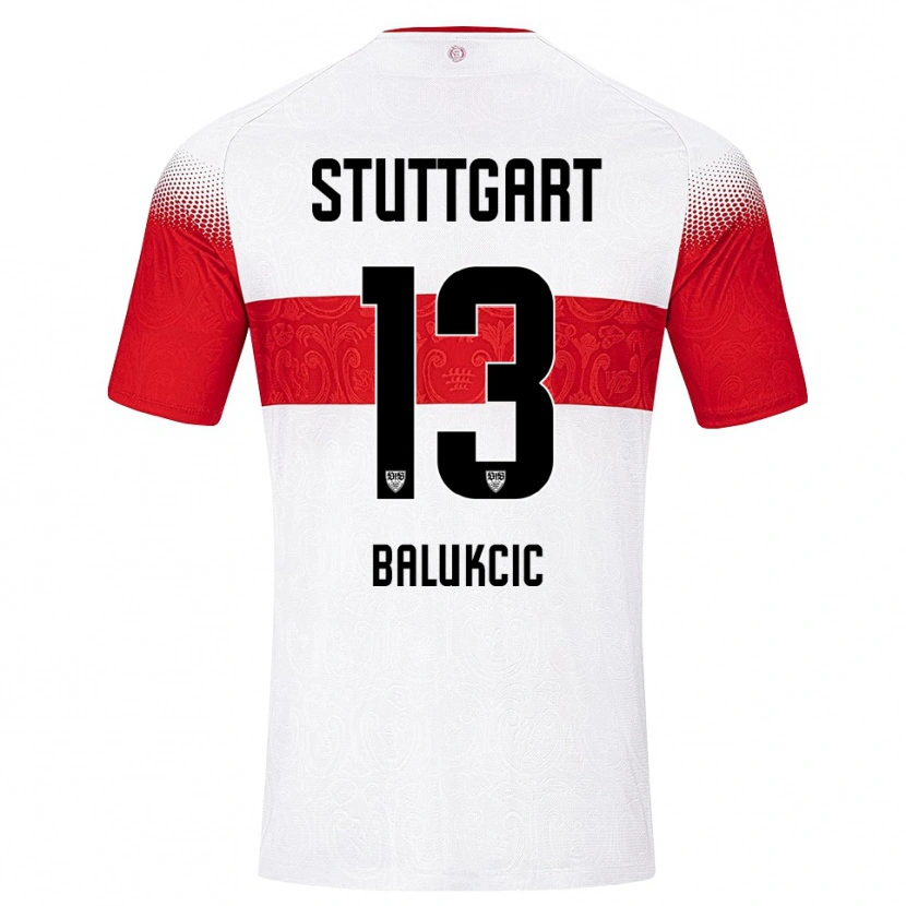 Danxen Niño Camiseta David Balukcic #13 Blanco Rojo Amarillo 1ª Equipación 2026/27 La Camisa México