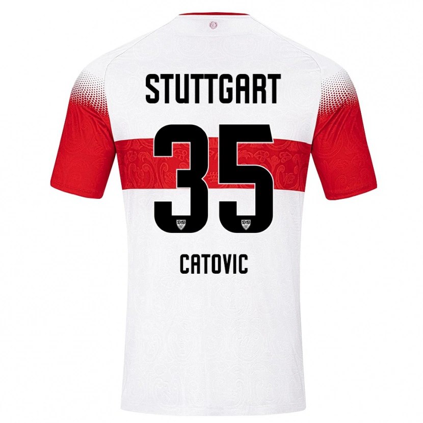 Danxen Niño Camiseta Mirza Catovic #35 Blanco Rojo Amarillo 1ª Equipación 2026/27 La Camisa México