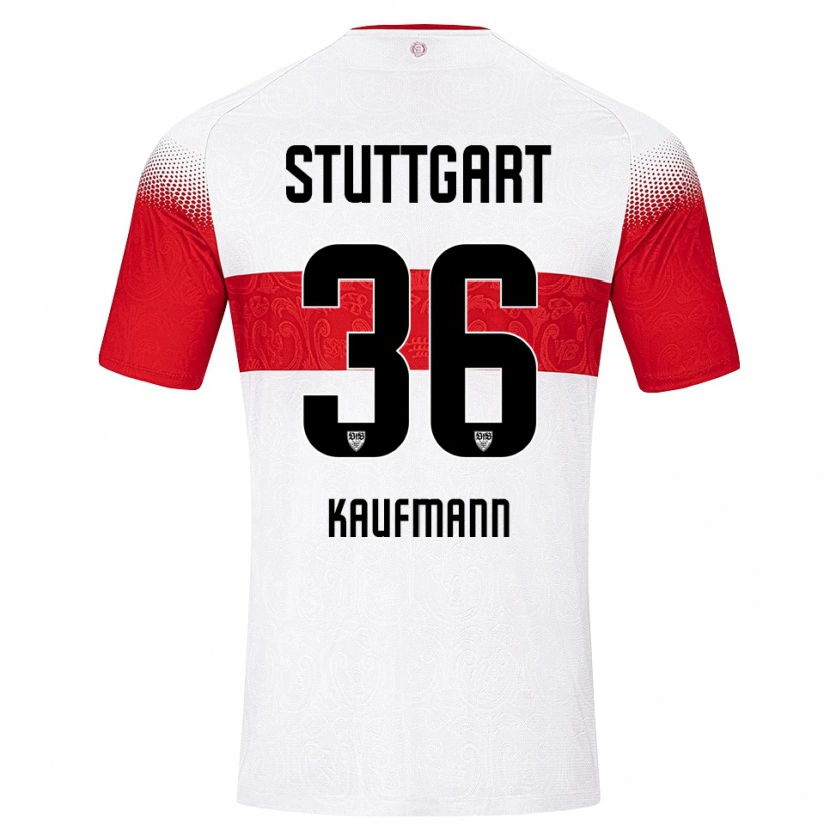 Danxen Niño Camiseta Tino Kaufmann #36 Blanco Rojo Amarillo 1ª Equipación 2026/27 La Camisa México