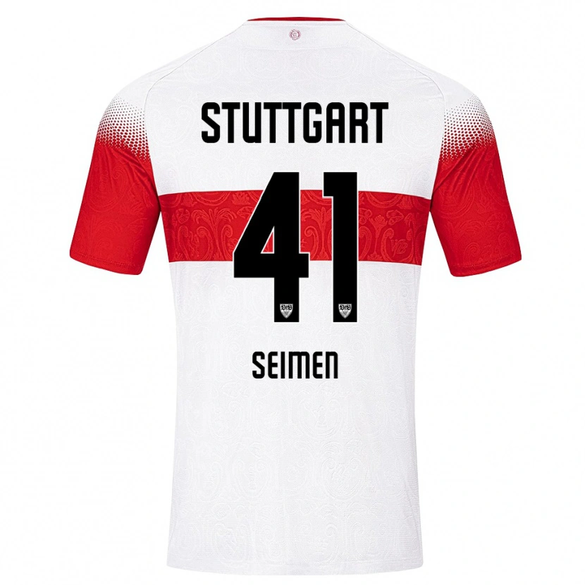 Danxen Niño Camiseta Dennis Seimen #41 Blanco Rojo Amarillo 1ª Equipación 2026/27 La Camisa México