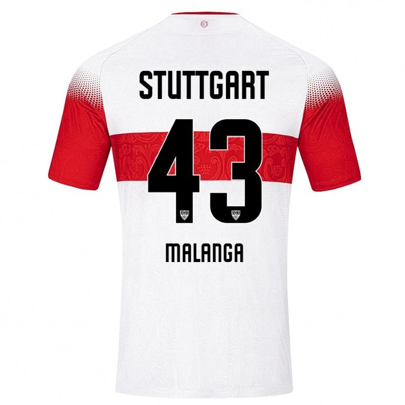 Danxen Niño Camiseta Jarzinho Malanga #43 Blanco Rojo Amarillo 1ª Equipación 2026/27 La Camisa México