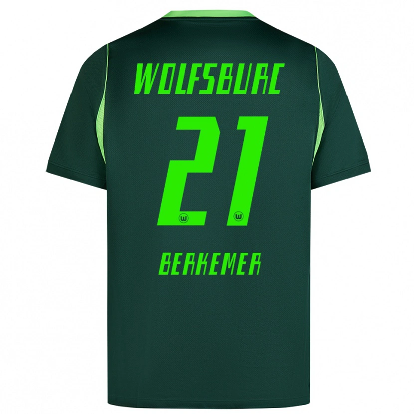 Danxen Niño Camiseta Melvin Berkemer #21 Verde Oscuro Blanco 1ª Equipación 2026/27 La Camisa México