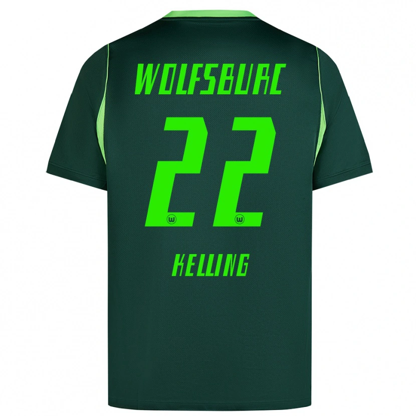 Danxen Niño Camiseta Lenny Kelling #22 Verde Oscuro Blanco 1ª Equipación 2026/27 La Camisa México