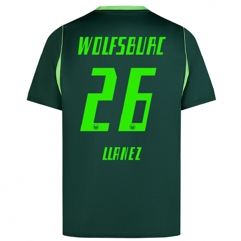 Danxen Niño Camiseta Ulysses Llanez #26 Verde Oscuro Blanco 1ª Equipación 2026/27 La Camisa México