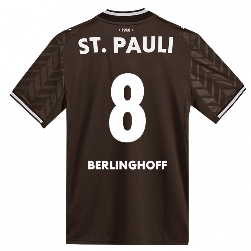 Danxen Niño Camiseta Marlene Berlinghoff #8 Café Blanco 1ª Equipación 2026/27 La Camisa México