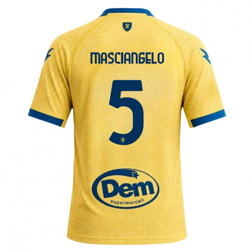 Danxen Niño Camiseta Edoardo Masciangelo #5 Caqui Negro Azul 1ª Equipación 2026/27 La Camisa México