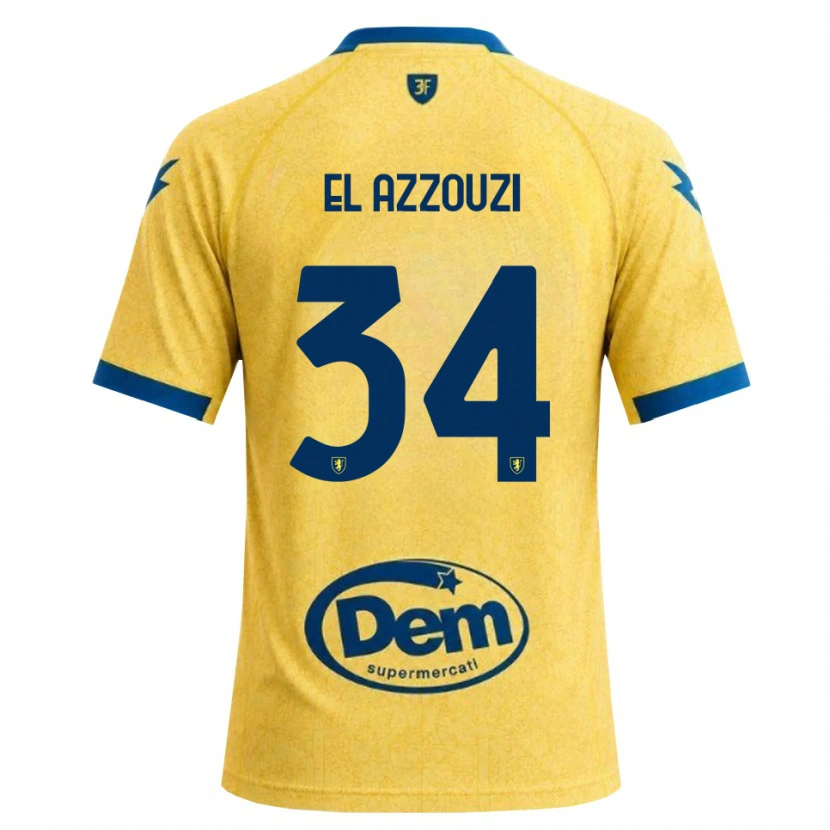 Danxen Niño Camiseta Anouar El Azzouzi #34 Caqui Negro Azul 1ª Equipación 2026/27 La Camisa México