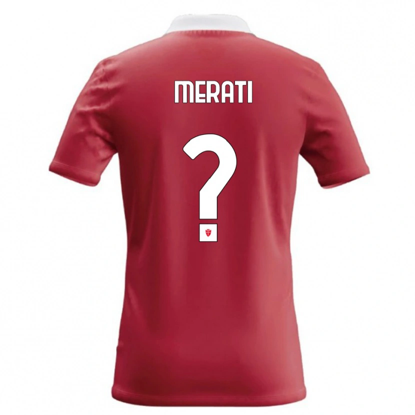 Danxen Niño Camiseta Mattia Merati #0 Rojo Blanco 1ª Equipación 2026/27 La Camisa México