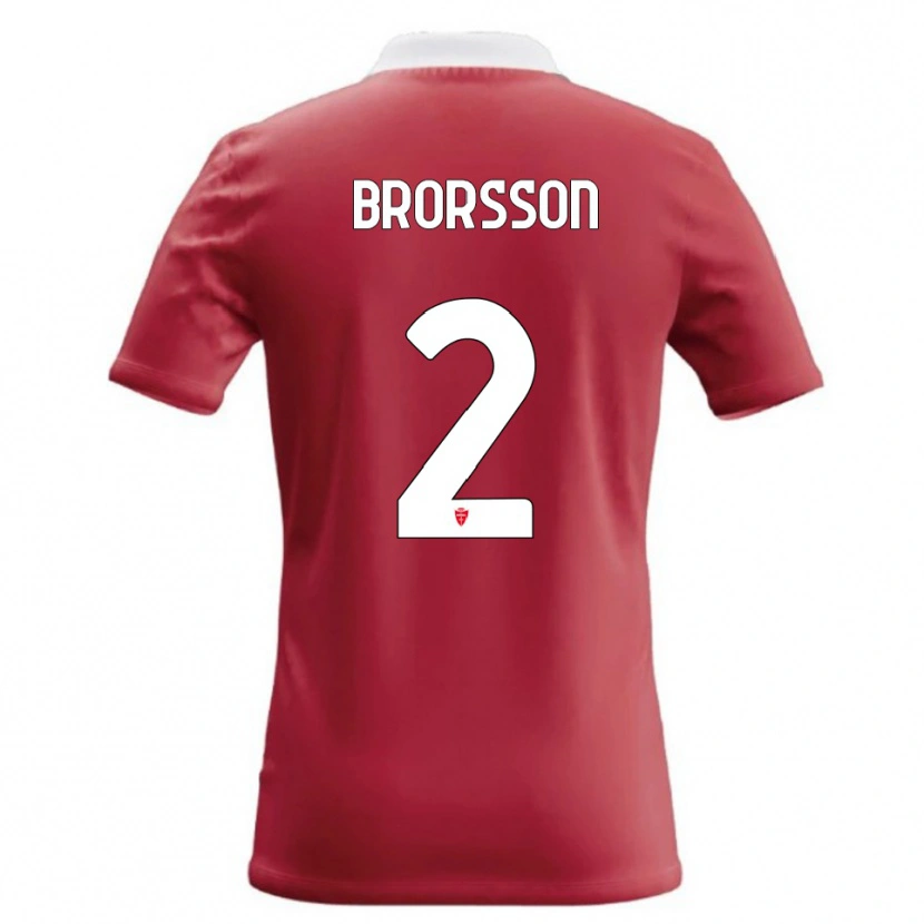 Danxen Niño Camiseta Arvid Brorsson #2 Rojo Blanco 1ª Equipación 2026/27 La Camisa México