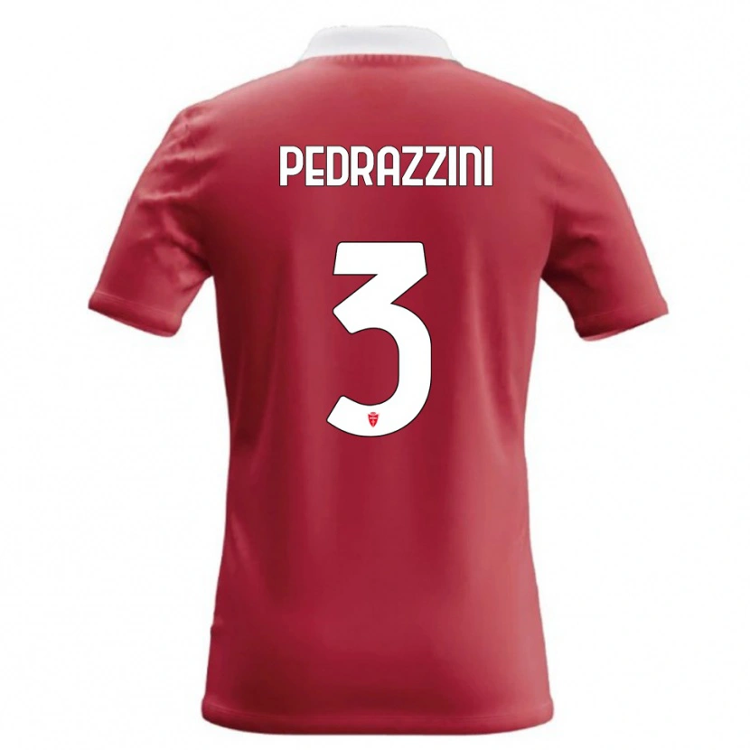 Danxen Niño Camiseta Carlo Pedrazzini #3 Rojo Blanco 1ª Equipación 2026/27 La Camisa México