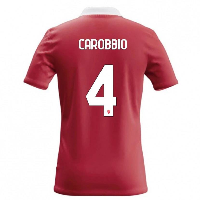 Danxen Niño Camiseta Giacomo Carobbio #4 Rojo Blanco 1ª Equipación 2026/27 La Camisa México